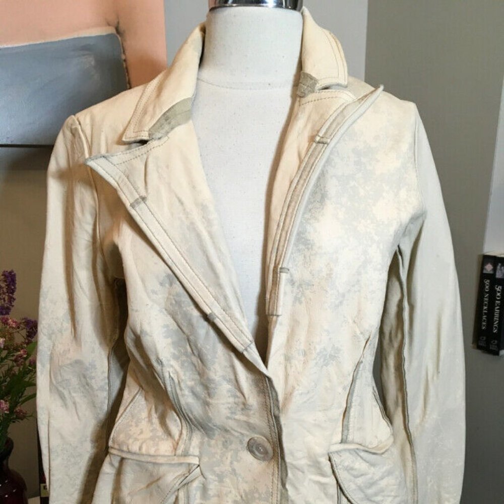 The People of the Labyrinths Tan Leather Jacket